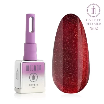 Milano gelinis lakas CAT EYE RED SILK  2, 10ml