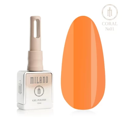 Milano gelinis lakas CORAL  1, 10ml