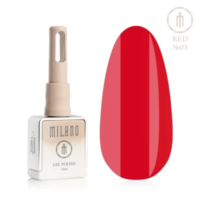 Milano gelinis lakas RED  03, 10ml