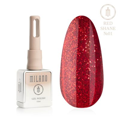Milano gelinis lakas RED SHINE  01, 10ml